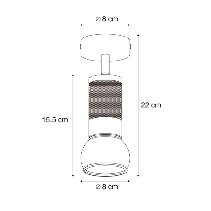 Moderner Deckenspot Dark Bronze Verstellbar - Veerle