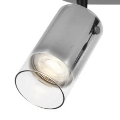 Moderner Deckenspot Gunmetal 3-flammig drehbar und verstellbar - Drain