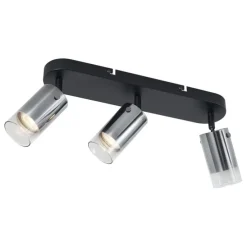 Moderner Deckenspot Gunmetal 3-flammig drehbar und verstellbar - Drain