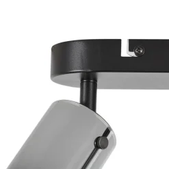 Moderner Deckenspot Gunmetal 2-flammig drehbar und verstellbar - Drain