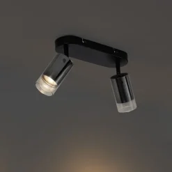 Moderner Deckenspot Gunmetal 2-flammig drehbar und verstellbar - Drain