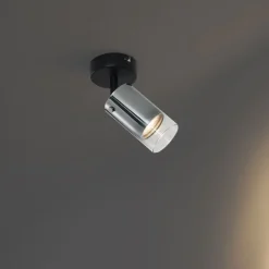 Moderner Deckenspot Gunmetal mit verstellbarem Glas - Drain