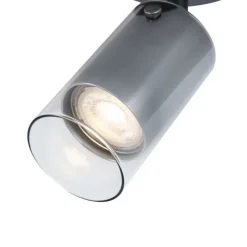 Moderner Deckenspot Gunmetal mit verstellbarem Glas - Drain