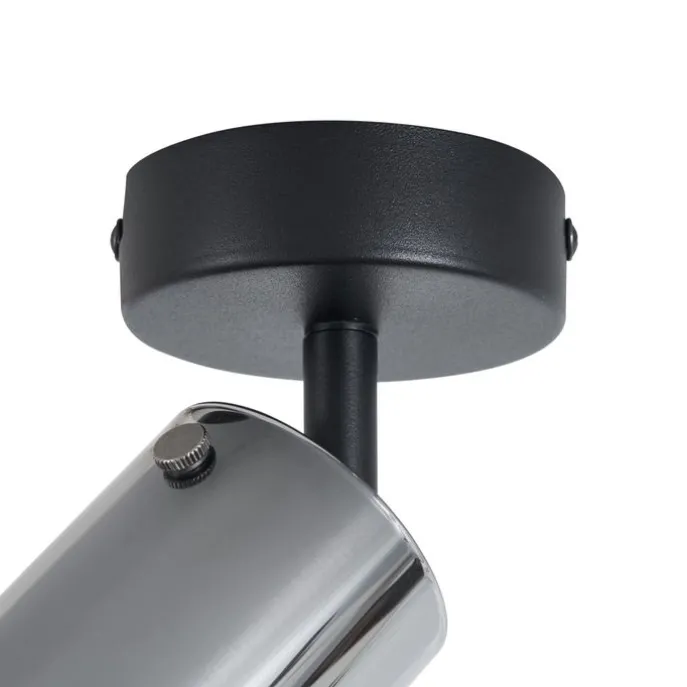 Moderner Deckenspot Gunmetal mit verstellbarem Glas - Drain