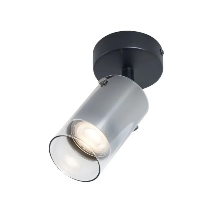 Moderner Deckenspot Gunmetal mit verstellbarem Glas - Drain