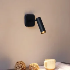 Moderner Deckenspot schwarz rund GU10 35mm dreh- und neigbar - Kate