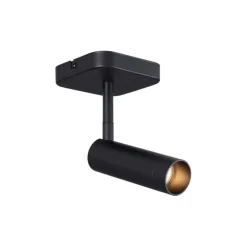 Moderner Deckenspot schwarz rund GU10 35mm dreh- und neigbar - Kate