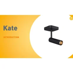 Moderner Deckenspot schwarz rund GU10 35mm dreh- und neigbar - Kate