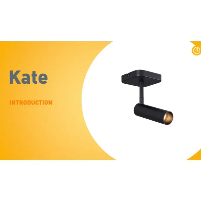 Moderner Deckenspot schwarz rund GU10 35mm dreh- und neigbar - Kate