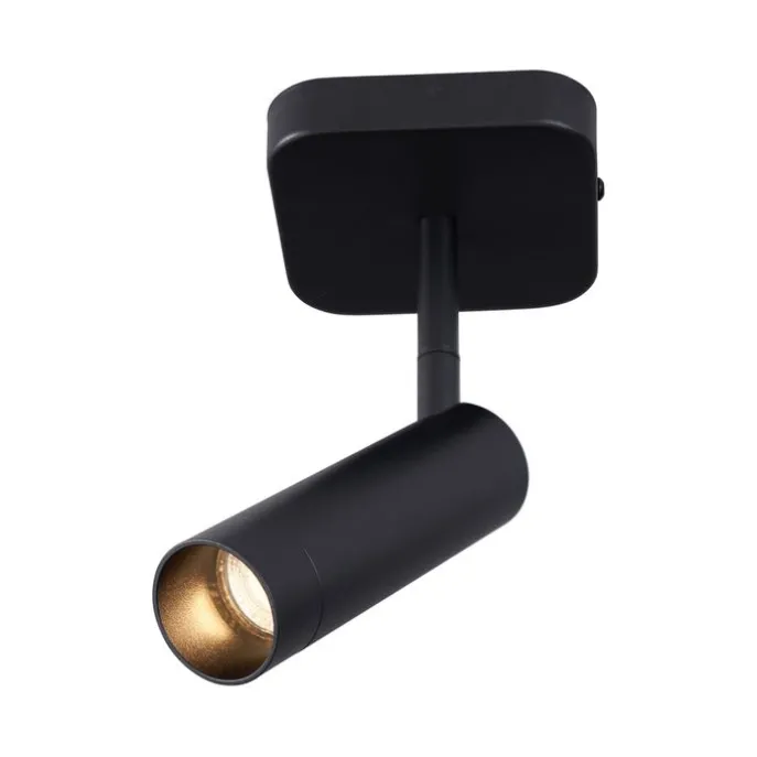 Moderner Deckenspot schwarz rund GU10 35mm dreh- und neigbar - Kate