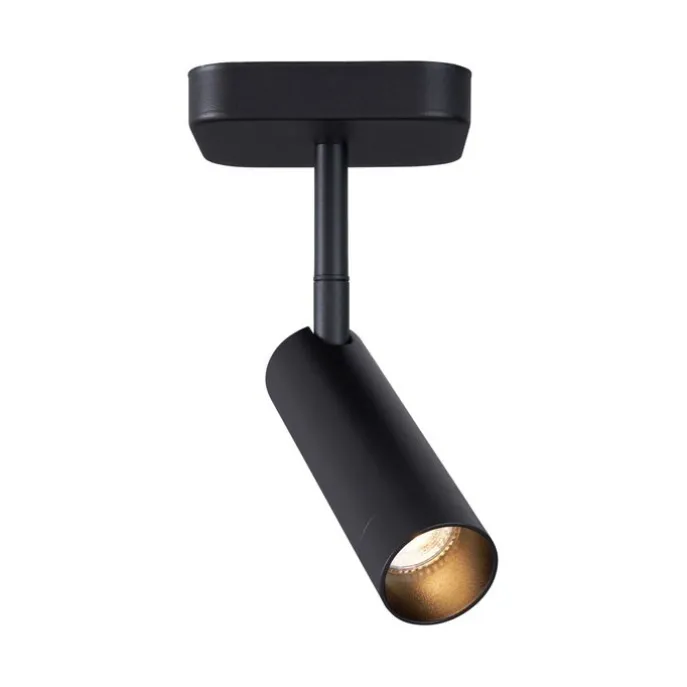 Moderner Deckenspot schwarz rund GU10 35mm dreh- und neigbar - Kate