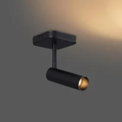 Moderner Deckenspot schwarz rund GU10 35mm dreh- und neigbar - Kate