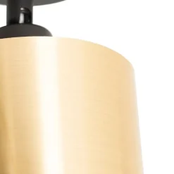 Moderner Deckenspot schwarz mit Gold - Lofty