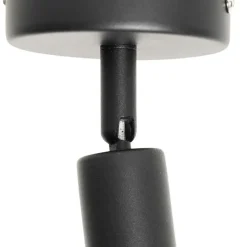 Moderner Deckenspot schwarz mit Gold - Lofty