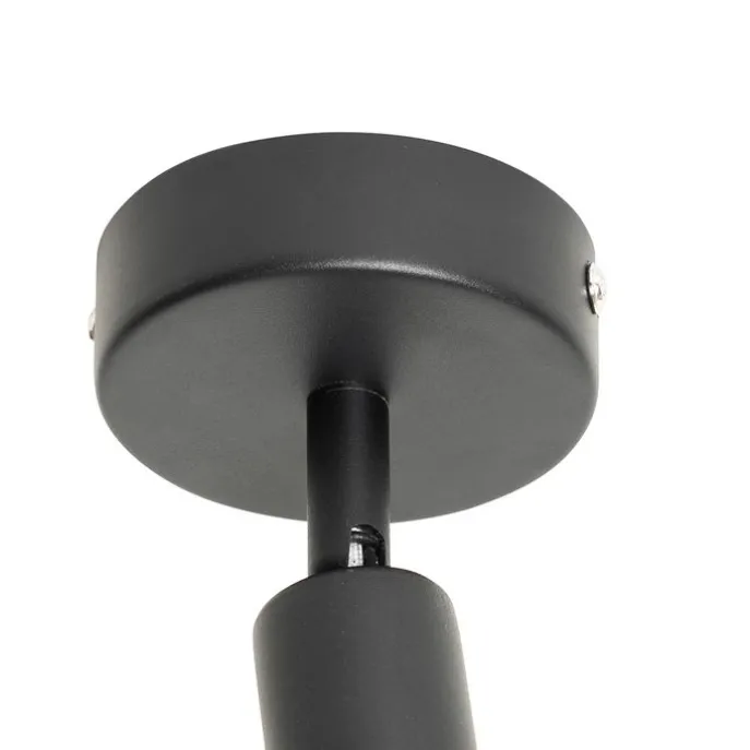 Moderner Deckenspot schwarz mit Gold - Lofty