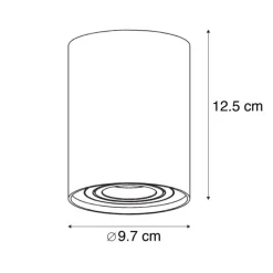 Moderner Deckenspot schwarz dreh- und neigbar - Rondoo up