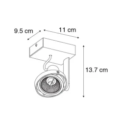 Moderner Deckenspot weiß dreh- und kippbar GU10 70mm - Master
