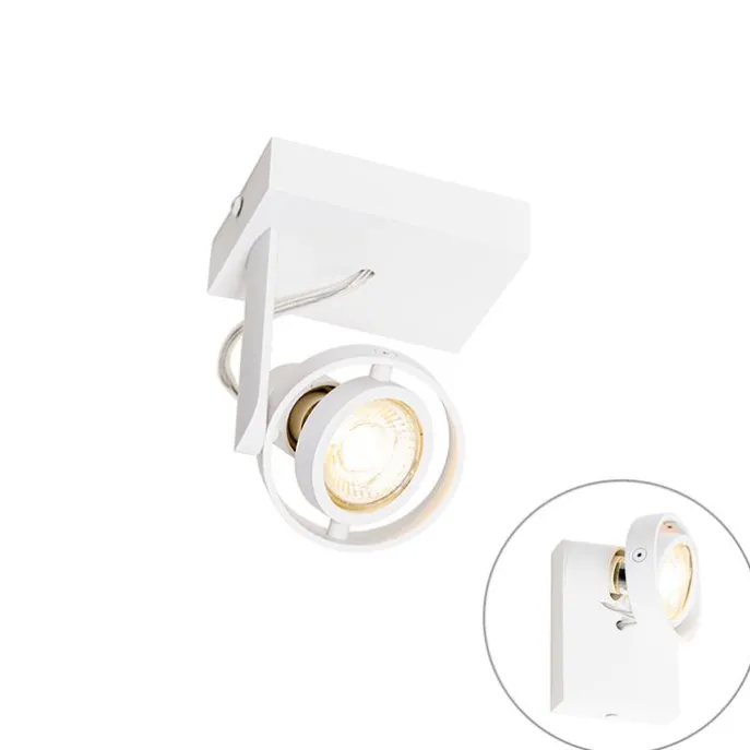 Moderner Deckenspot weiß dreh- und kippbar GU10 50mm - Master