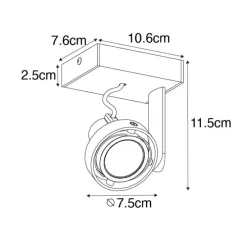 Moderner Deckenspot weiß dreh- und kippbar GU10 50mm - Master