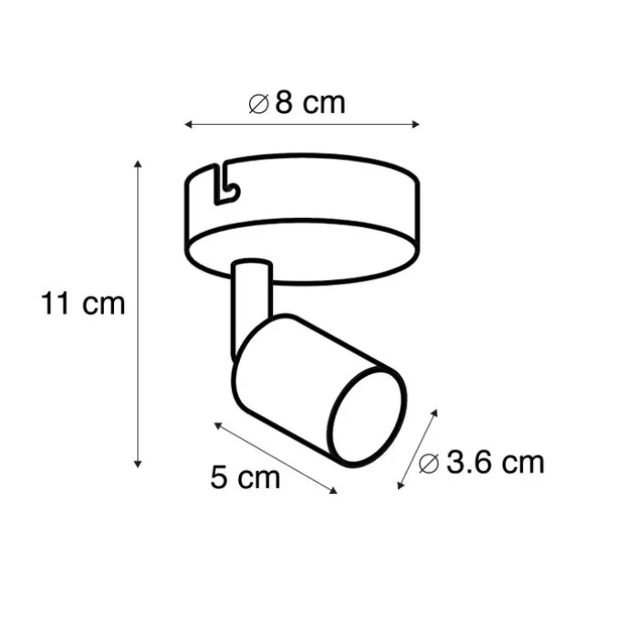 Moderner Deckenspot weiß neigbar - Jeany