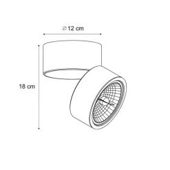Moderner Deckenstrahler Beige G9 rund schwenk- und neigbar - Go Nine