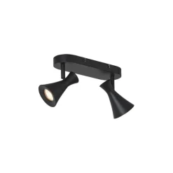 Moderner Deckenstrahler schwarz 2-flammig verstellbar - Triangle