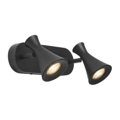 Moderner Deckenstrahler schwarz 2-flammig verstellbar - Triangle