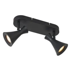 Moderner Deckenstrahler schwarz 2-flammig verstellbar - Triangle