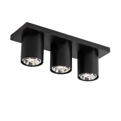 Moderner Deckenstrahler schwarz 3-flammig - Tubo