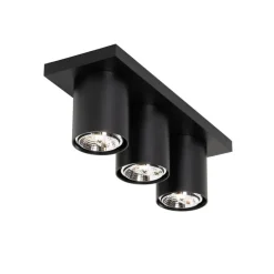 Moderner Deckenstrahler schwarz 3-flammig - Tubo