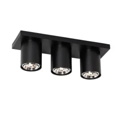 Moderner Deckenstrahler schwarz 3-flammig - Tubo