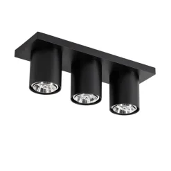 Moderner Deckenstrahler schwarz 3-flammig - Tubo