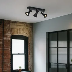 Moderner Deckenstrahler schwarz 3-flammig verstellbar - Triangle