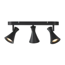 Moderner Deckenstrahler schwarz 3-flammig verstellbar - Triangle