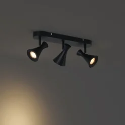 Moderner Deckenstrahler schwarz 3-flammig verstellbar - Triangle