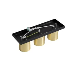 Moderner Deckenstrahler Schwarz mit Gold 3-flammig – Tubo