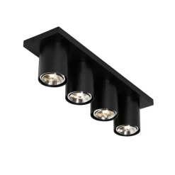 Moderner Deckenstrahler schwarz 4-flammig - Tubo