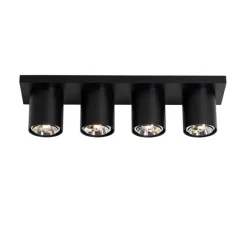 Moderner Deckenstrahler schwarz 4-flammig - Tubo