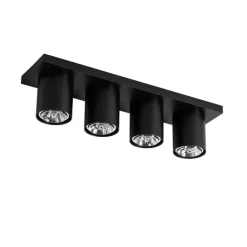 Moderner Deckenstrahler schwarz 4-flammig - Tubo