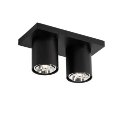 Moderner Deckenstrahler schwarz 2-flammig - Tubo