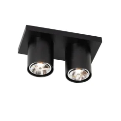 Moderner Deckenstrahler schwarz 2-flammig - Tubo