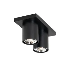 Moderner Deckenstrahler schwarz 2-flammig - Tubo