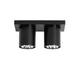 Moderner Deckenstrahler schwarz 2-flammig - Tubo