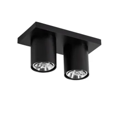 Moderner Deckenstrahler schwarz 2-flammig - Tubo