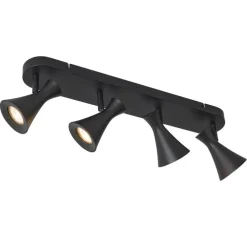 Moderner Deckenstrahler schwarz 4-flammig dreh- und schwenkbar - Triangle