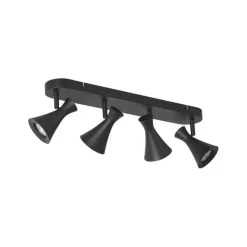 Moderner Deckenstrahler schwarz 4-flammig dreh- und schwenkbar - Triangle