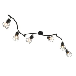 Moderner Deckenstrahler schwarz 145 cm 6-flammig - Botu