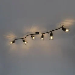 Moderner Deckenstrahler schwarz 145 cm 6-flammig - Botu