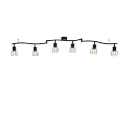 Moderner Deckenstrahler schwarz 145 cm 6-flammig - Botu