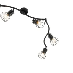 Moderner Deckenstrahler schwarz 145 cm 6-flammig - Botu